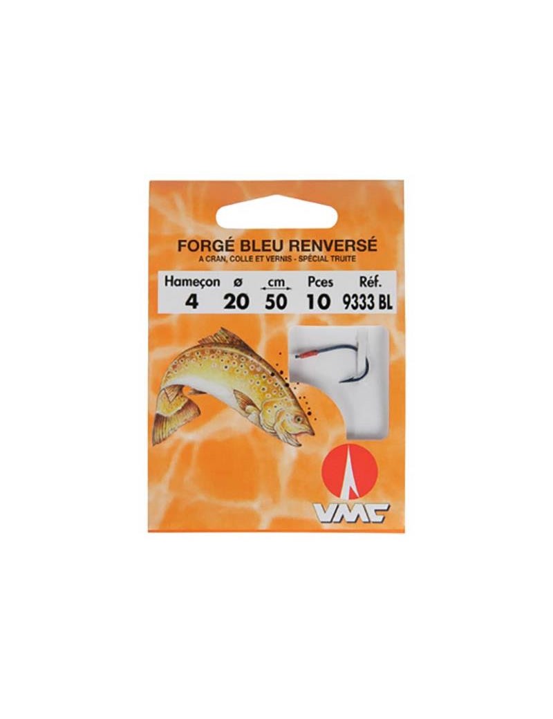 Hamecon Monte Truite Vmc Forge Bleu Renverse A Cran - Par 10
