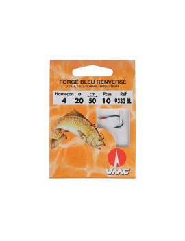 Hamecon Monte Truite Vmc Forge Bleu Renverse A Cran - Par 10